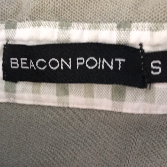 Ocean park maine embroidered plaid trim S shirt - Picture 3 of 6